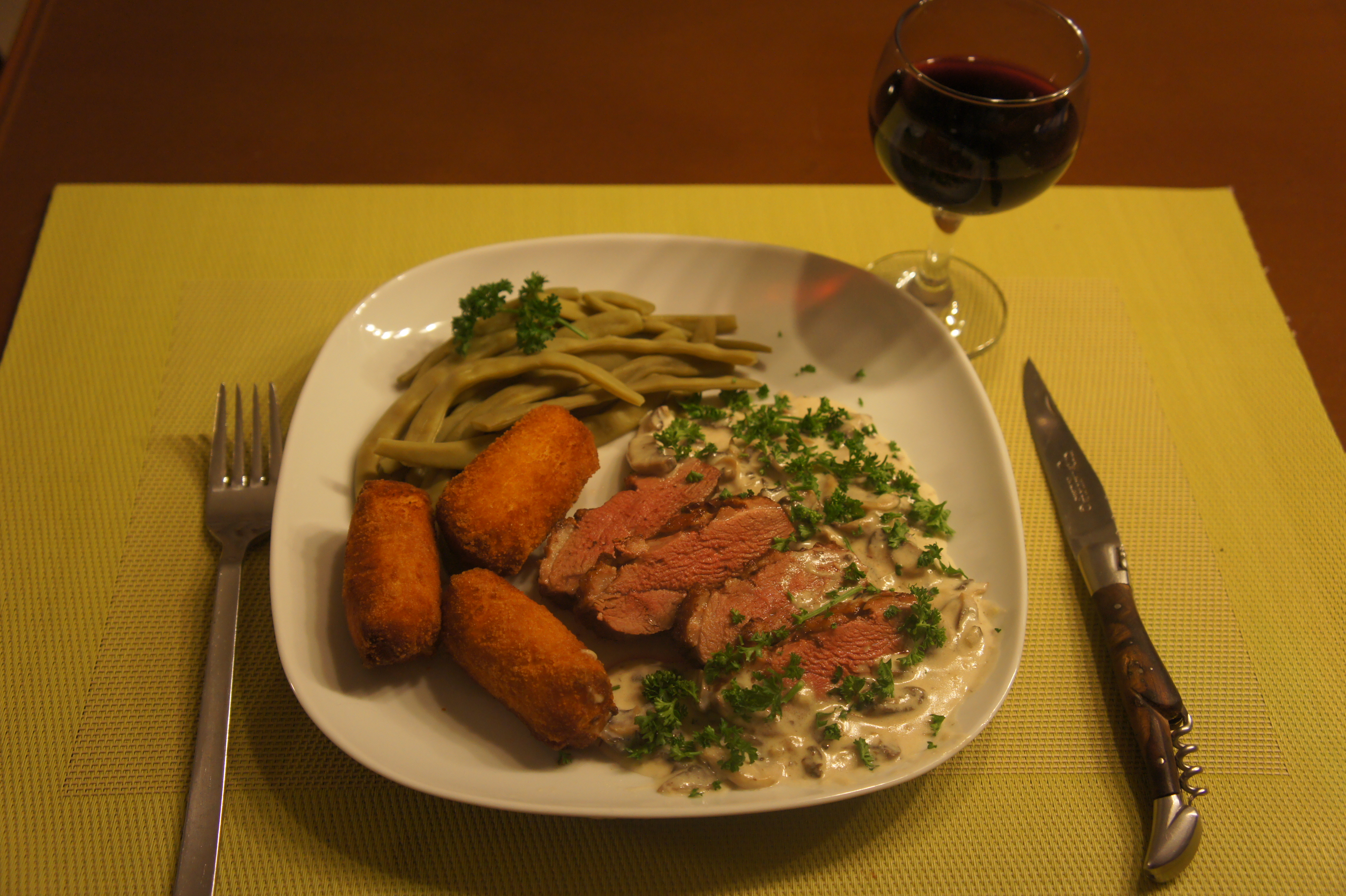 Magret de canard aux champignons